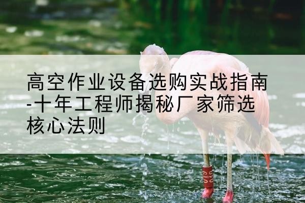延庆区剪叉式升降机厂家-高空作业设备选购实战指南-十年工程师揭秘厂家筛选核心法则