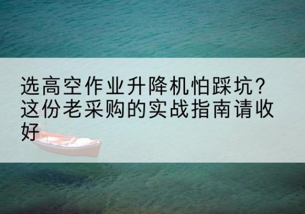 延庆区高空作业升降机厂家推荐-选高空作业升降机怕踩坑？这份老采购的实战指南请收好